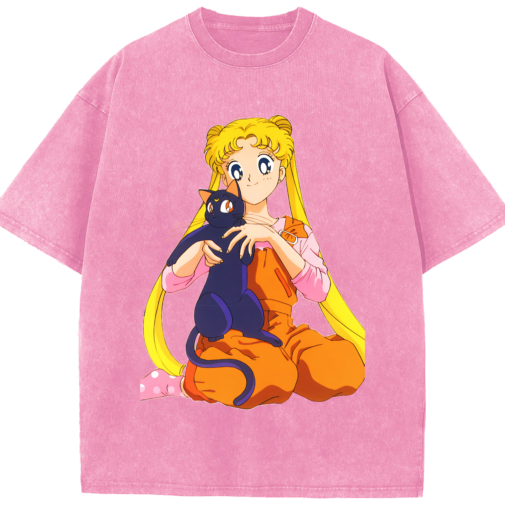 （画像用） 美少女戦士セーラームーン 愛野 美奈子 あいの みなこ Sailor Moon Aino Minako 綿100% ヴィンテージ風 半袖Tシャツ（フロントプリント）